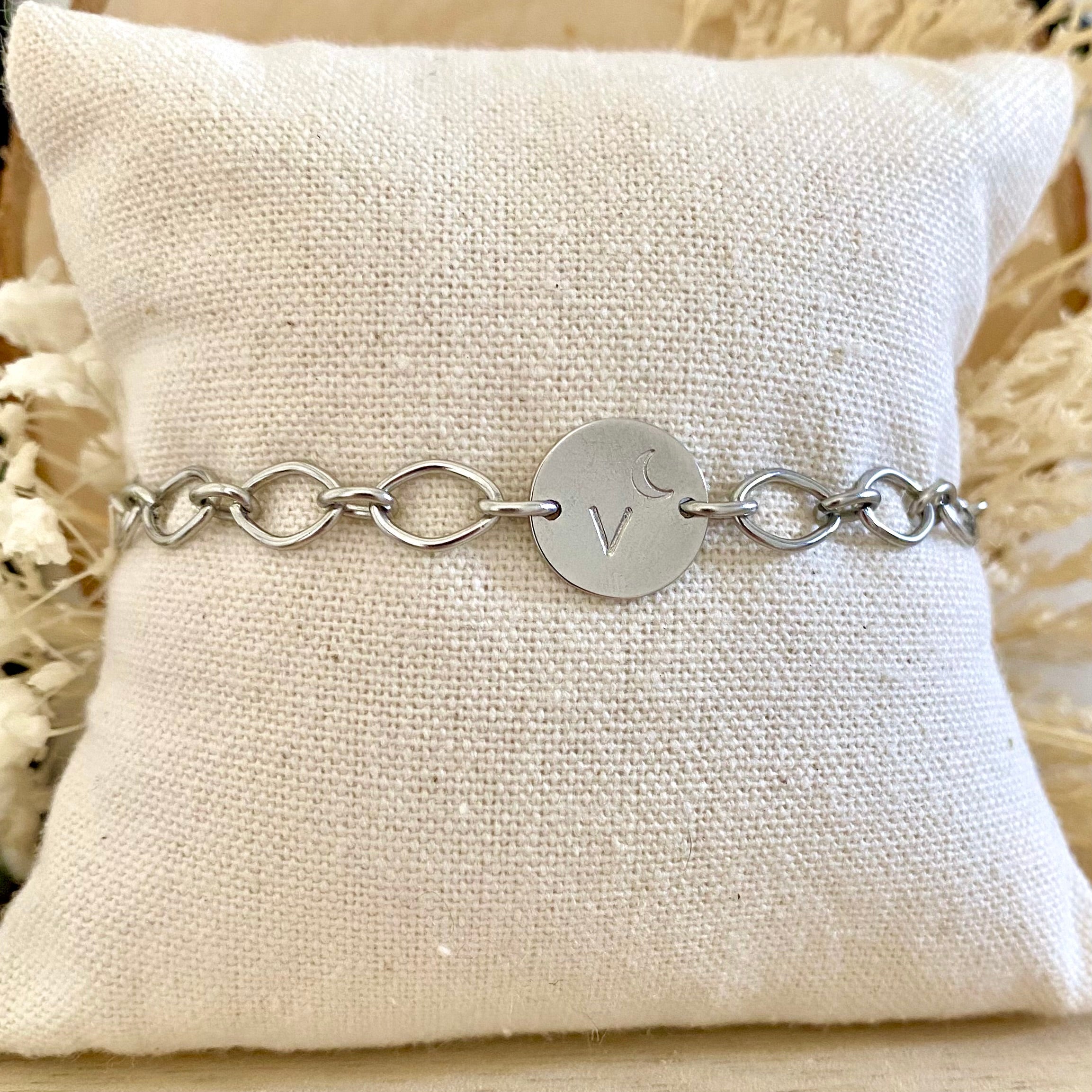 OLGA • Bracelet en acier inoxydable estampé