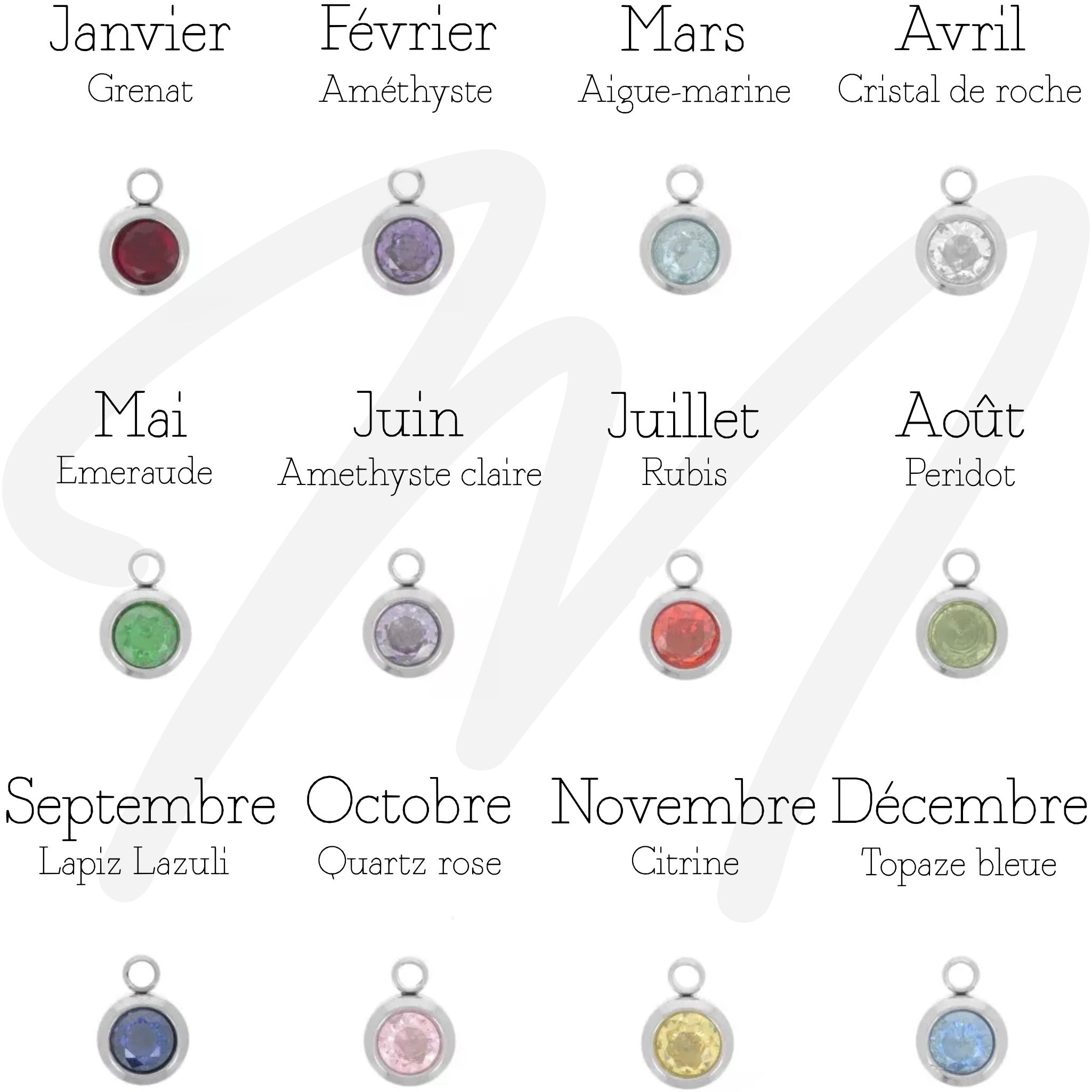 NALA • Collier personnalisé pierre de naissance