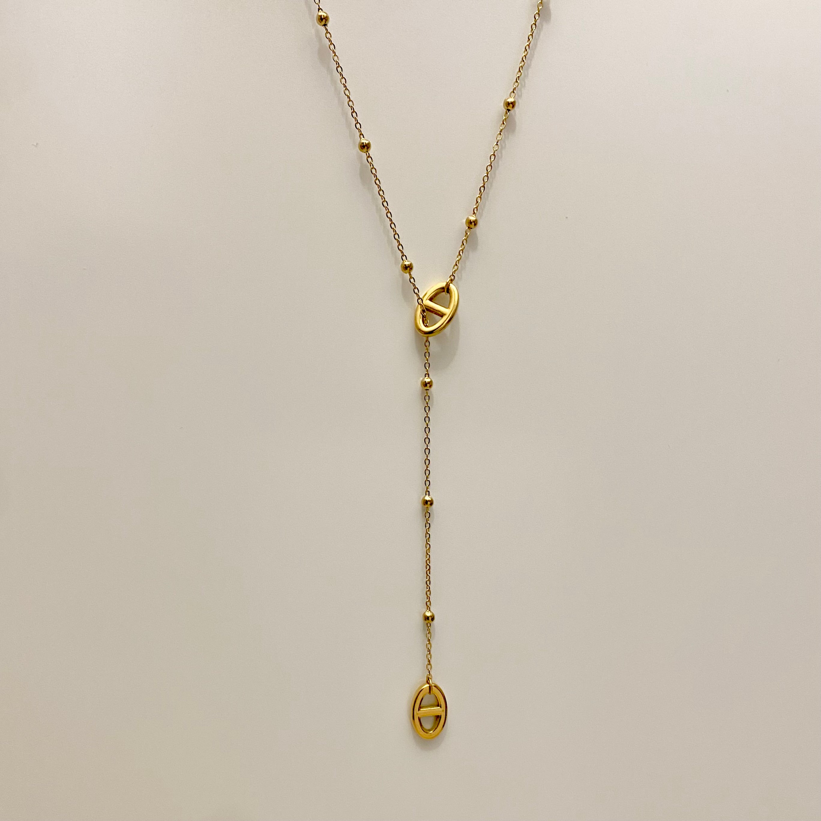 KIM • Collier sautoir maille marine