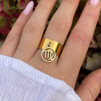 ASTRO • Bague en acier inoxydable avec breloque astro