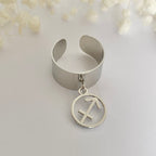 ASTRO • Bague en acier inoxydable avec breloque astro