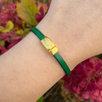 LOLA • Bracelet en cuir avec fermoir aimanté plaqué or ou argent