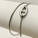 MEL • Bracelet double jonc maille marine