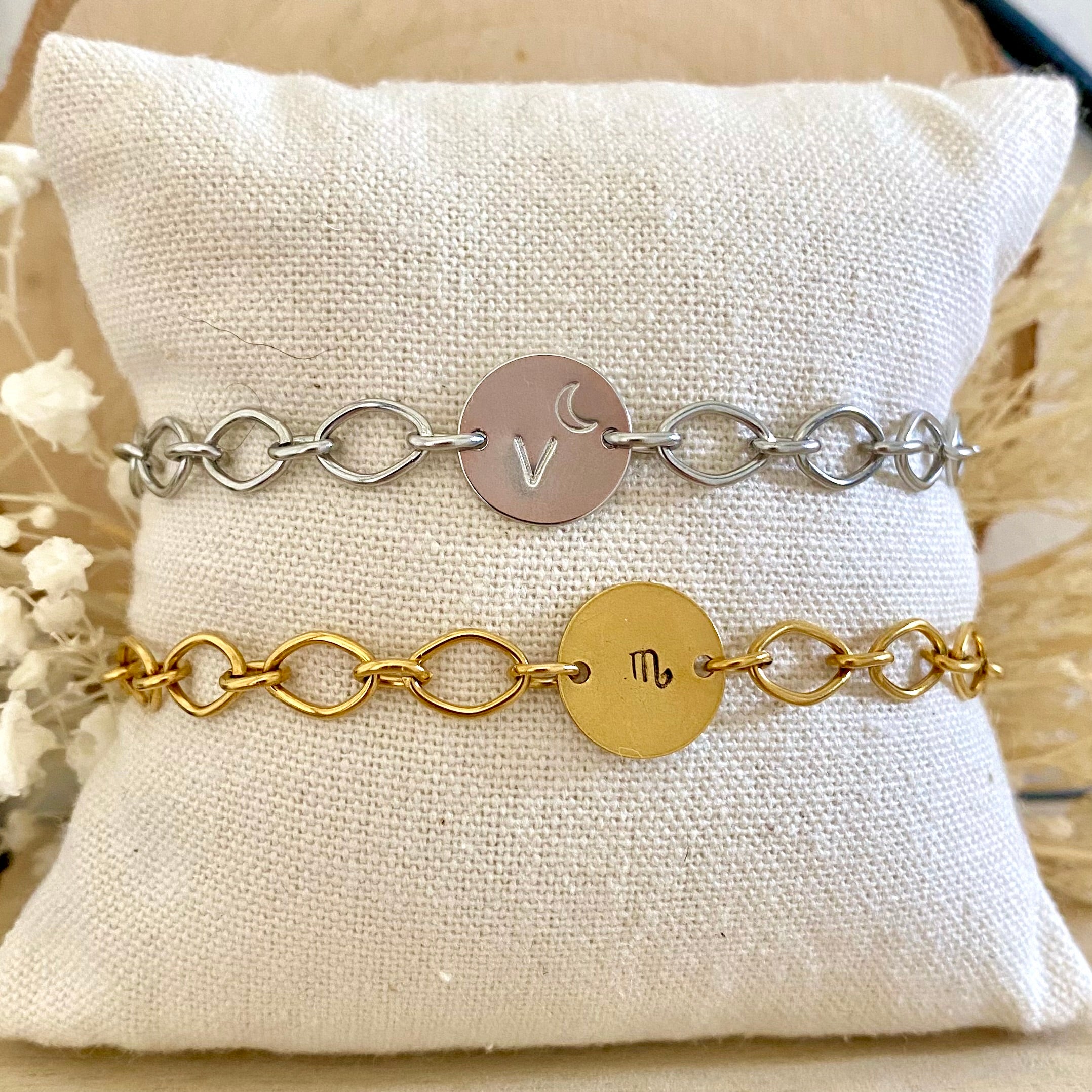 OLGA • Bracelet en acier inoxydable estampé