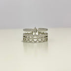 ESMEE • Bague multirang en acier inoxydable