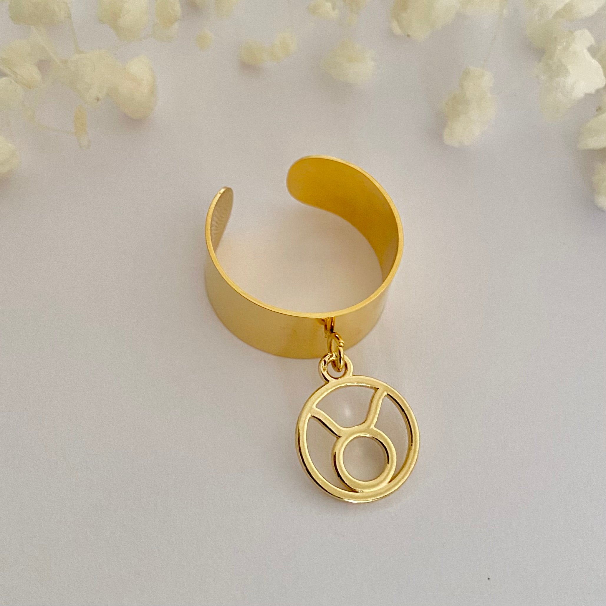 ASTRO • Bague en acier inoxydable avec breloque astro