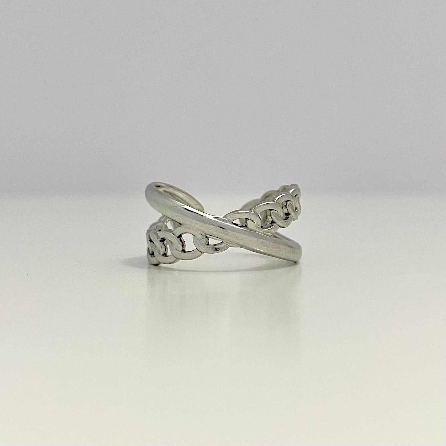 TELMA • Bague croisée en acier inoxydable