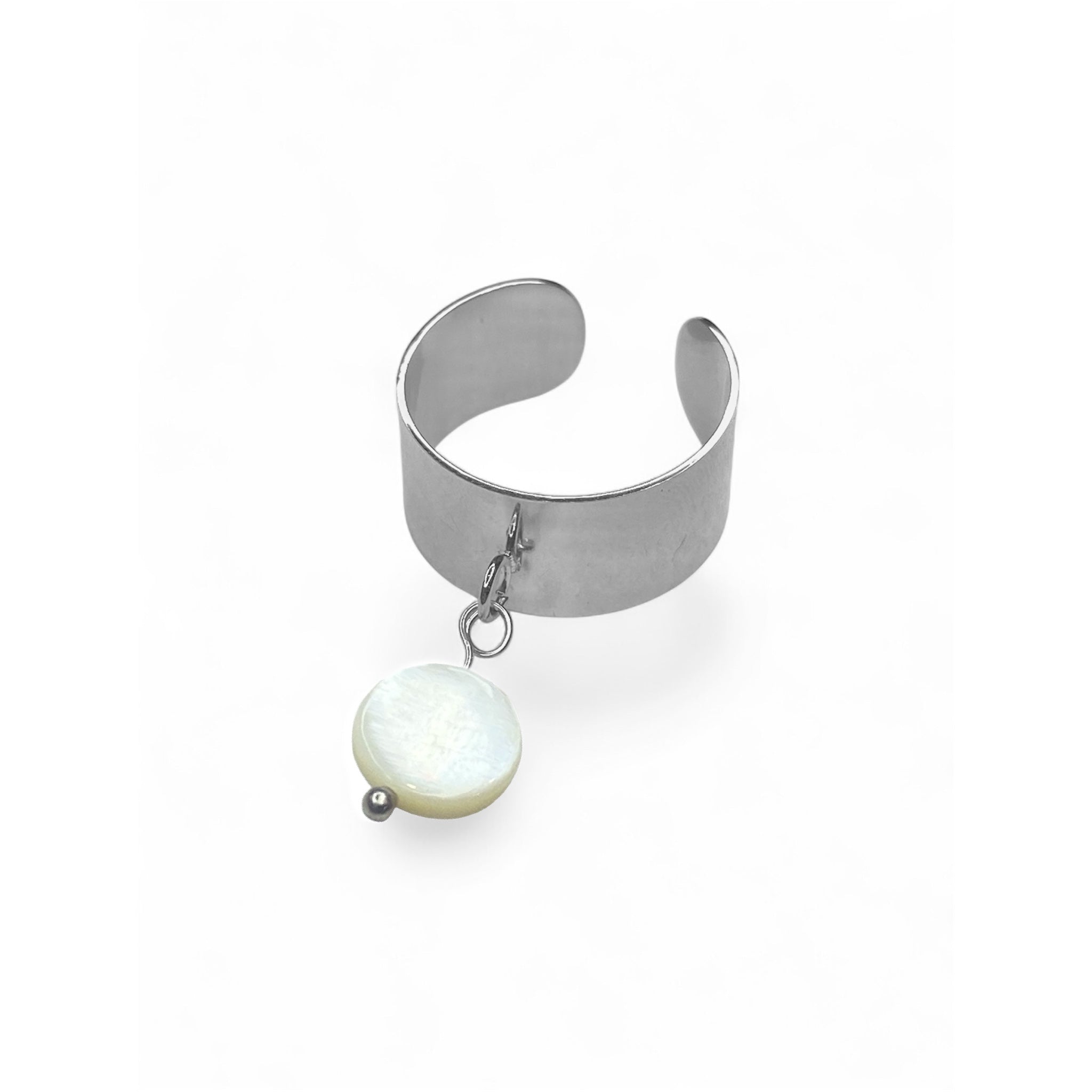 ROMY • Bague en acier inoxydable avec breloque ronde