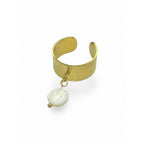 ROMY • Bague en acier inoxydable avec breloque ronde