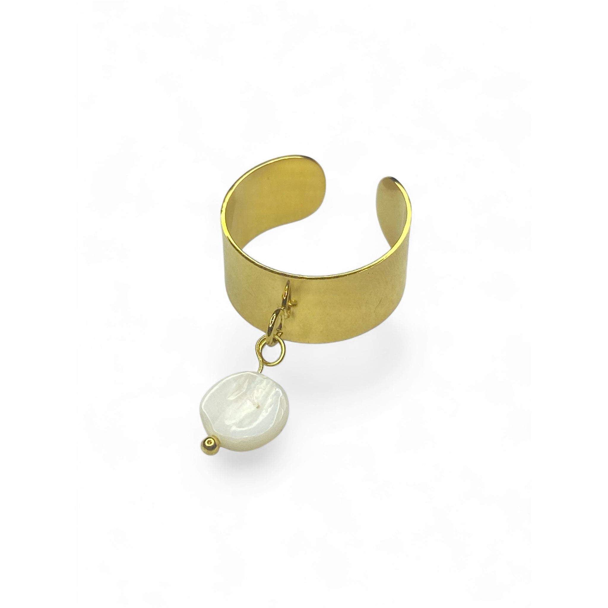 ROMY • Bague en acier inoxydable avec breloque ronde